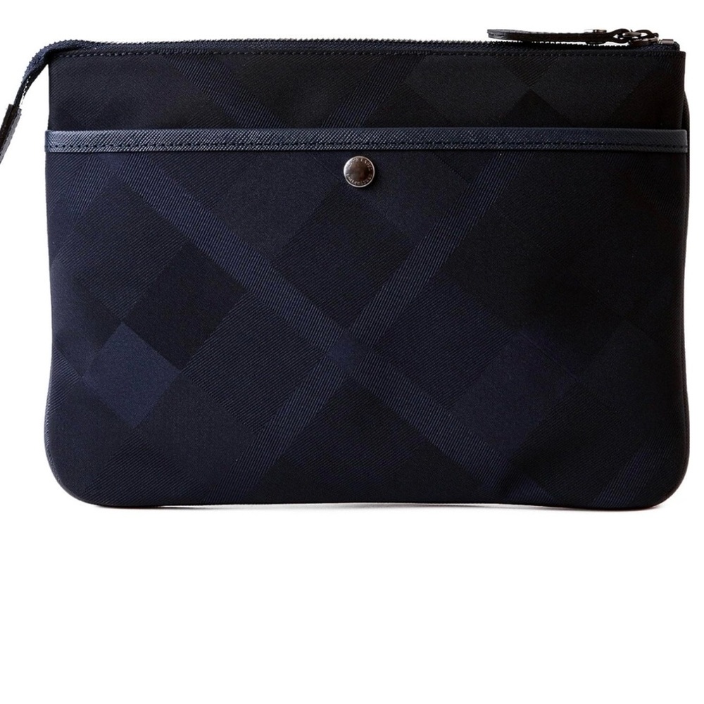 Black Label Black Check Textured Toiletry Pouch